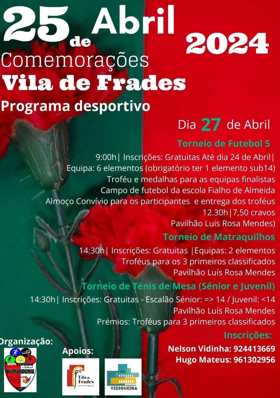 Comemorações dos 50 Anos do 25 de Abril | Programa Desportivo Comemorações dos 50 Anos do 25 de Abril | Programa Desportivo