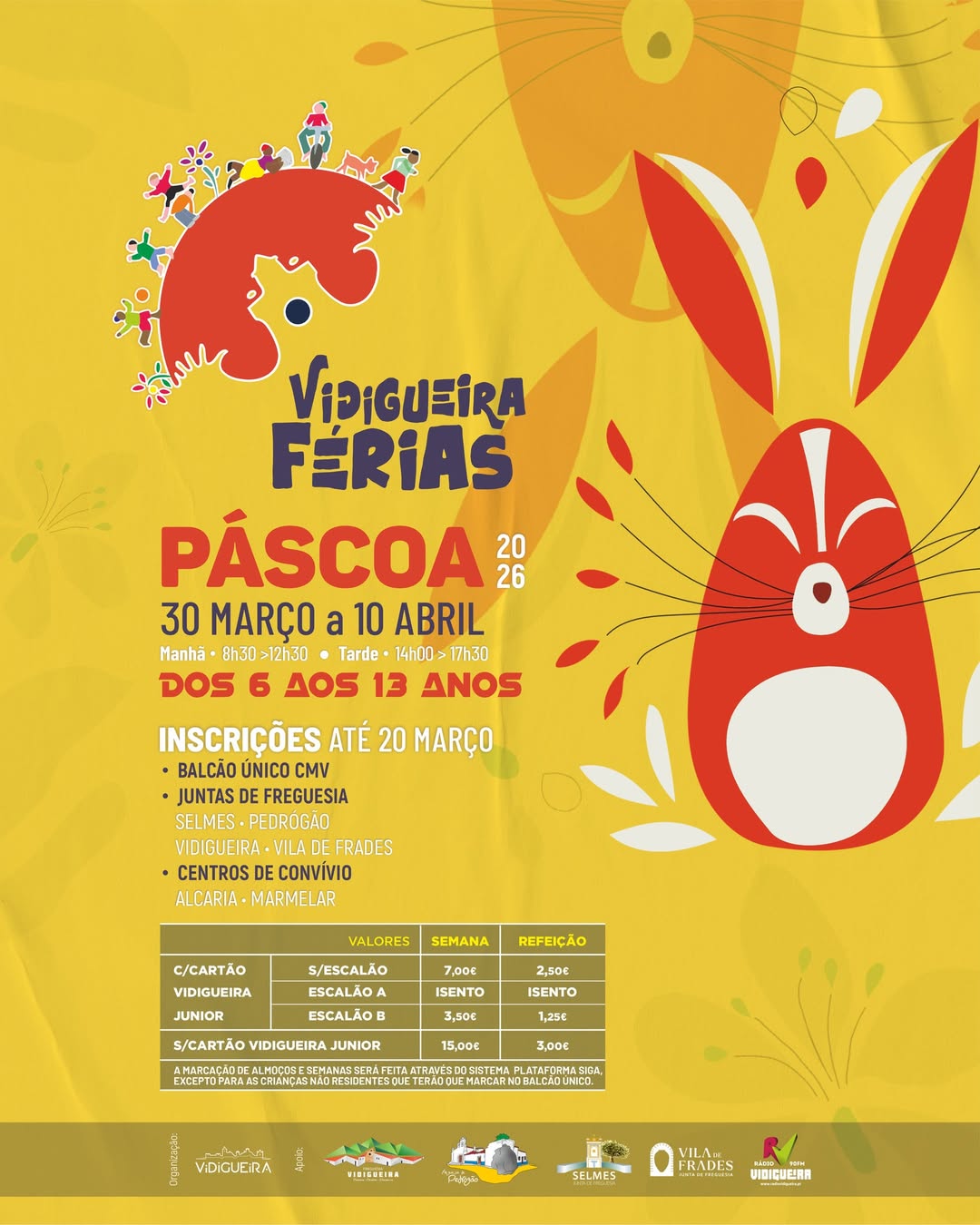 Vidigueira Férias: Páscoa 2026